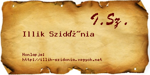 Illik Szidónia névjegykártya